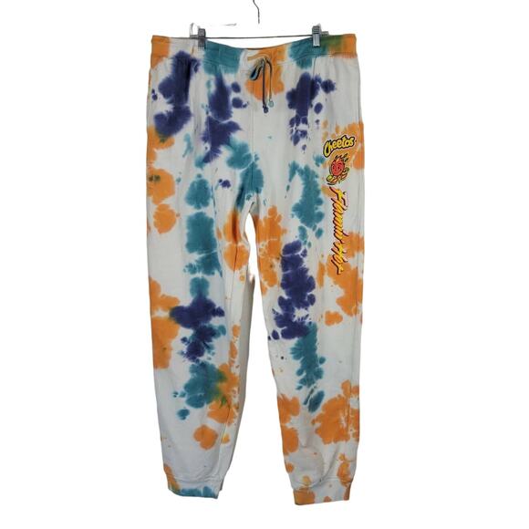 Cheeto's Unisex Flaming Hot Tye Dye Athletic Winter Warm Weather SweatPants 3X - Picture 1 of 6
